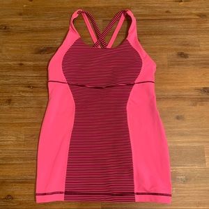 Lululemon tank top pink strappy 6